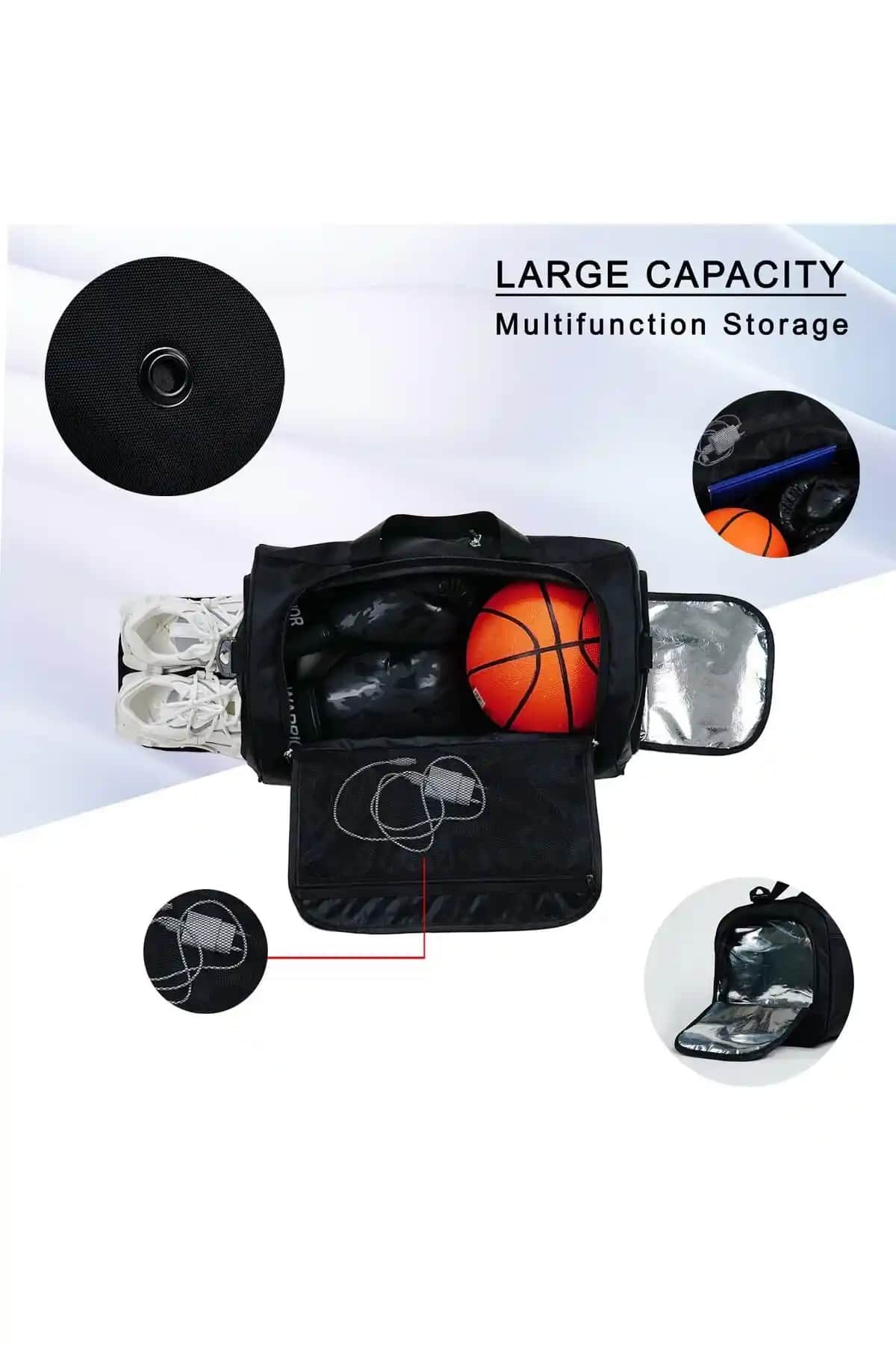 Solo Bag Ayakkabı Gözlü Termoslu Orta Boy Unisex Spor ve Seyahat Çantası