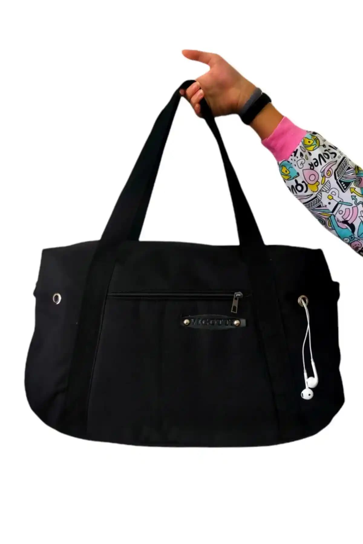 SYM SARAÇ Siyah Büyük Spor ve Seyahat Çantası Günlük ve Seyahat Kullanımı İçin Uygun