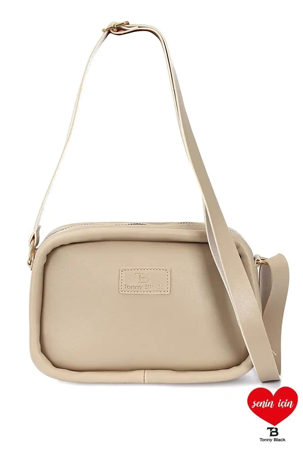 Tonny Black Kadın Mini Deri Çanta Çapraz Askılı Fermuarlı Günlük Kullanım