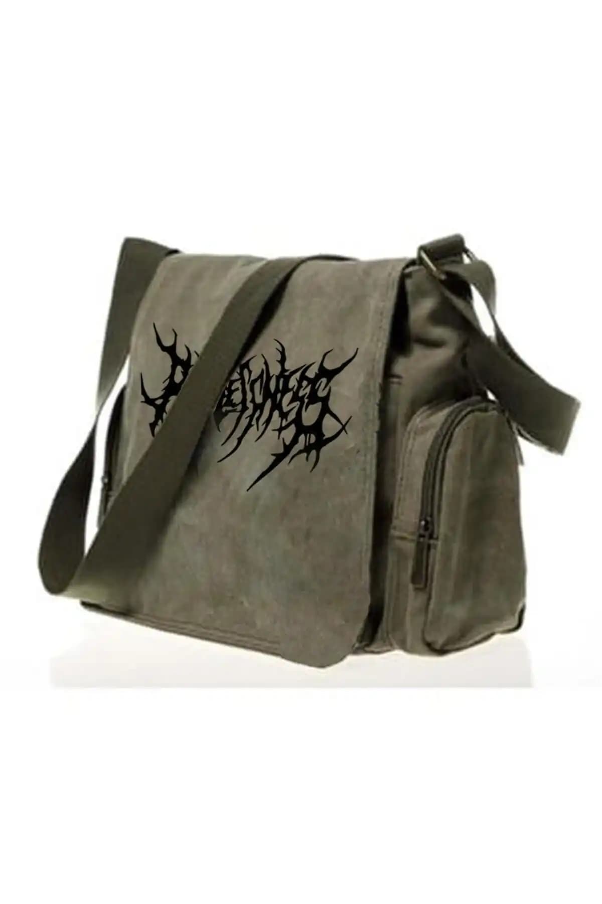 Toum Harajuku Gothic Punk Tasarımlı Unisex Günlük Kullanım Postacı Çantası
