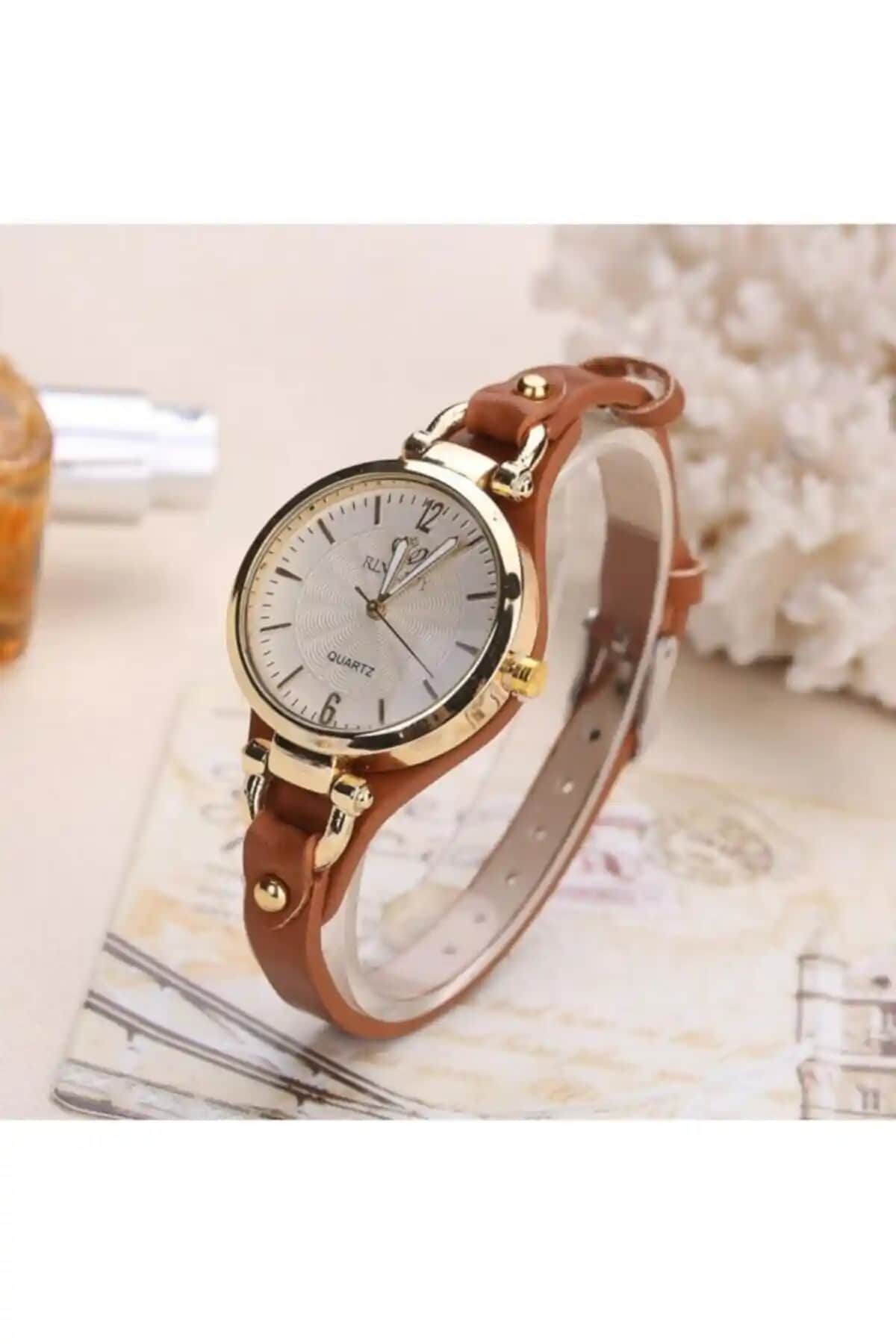 Toz Vintage Gyrox Kahverengi Yuvarlak Saat Şık ve Dayanıklı Tasarımıyla Günlük Kullanım İçin