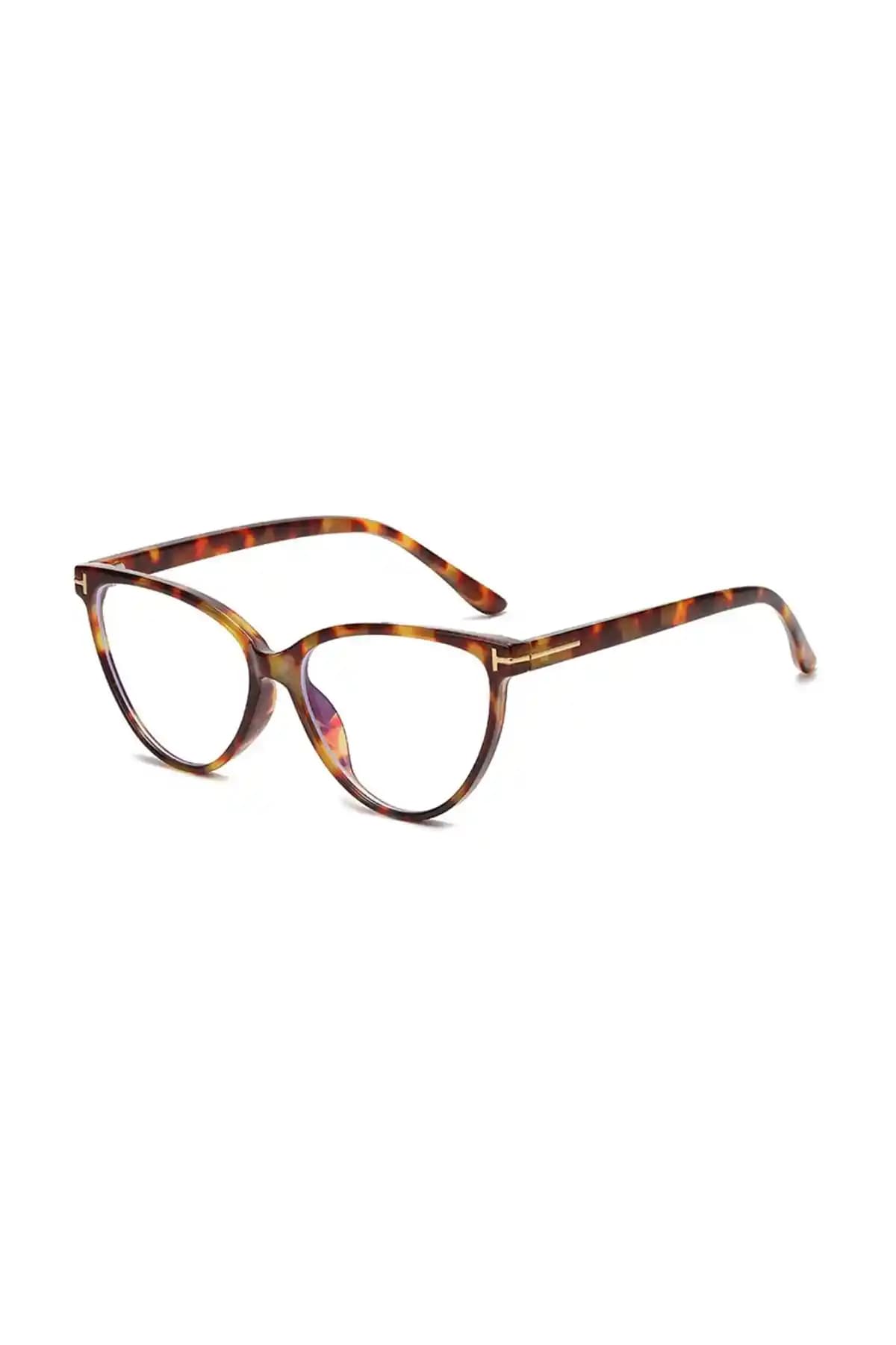 Toz Vintage Leopar Gözlük Mavi Işık Koruma Retro Tasarım ve Şıklık Bir Arada