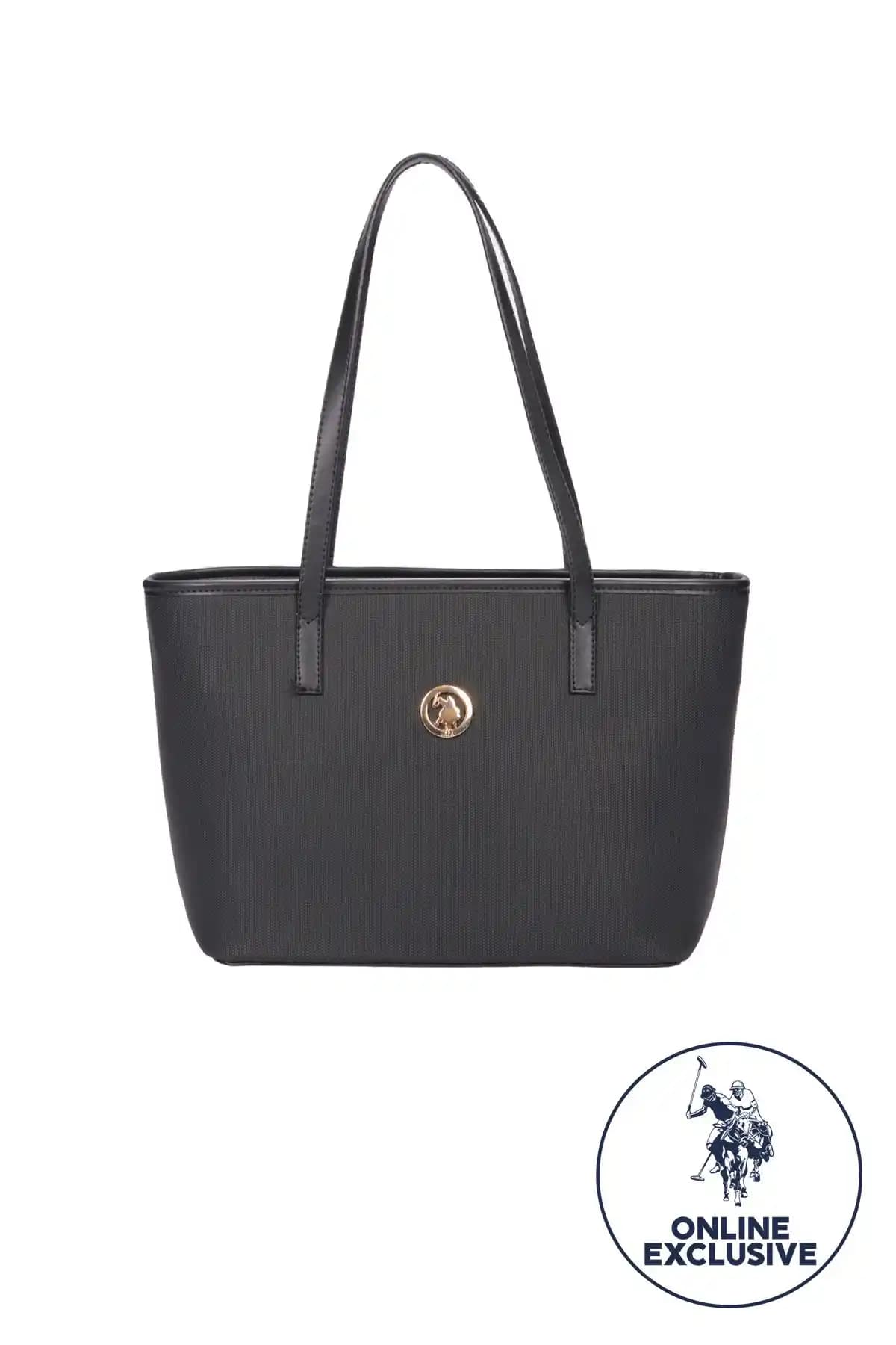 U.S. Polo Assn. Siyah Kadın Omuz Çantası Şık ve Dayanıklı Minimalist Tasarım