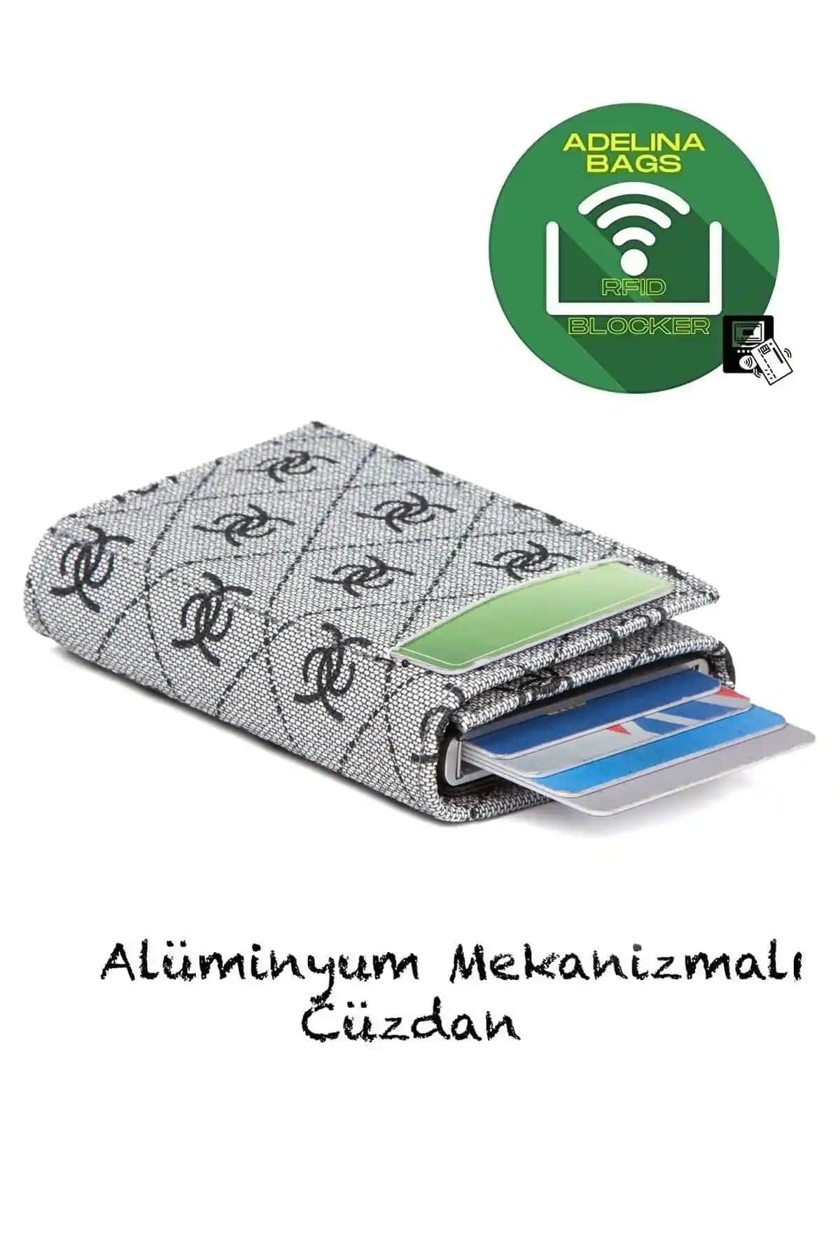 Unisex Rio Mekanizmalı Otomatik Kızaklı Kartlık Cüzdan Şık ve Fonksiyonel Tasarım