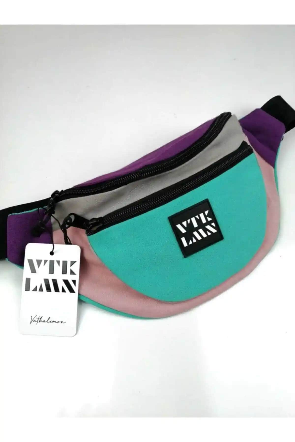 Vatkalimon Unisex Renkli Omuz ve Bel Çantası Günlük Kullanım İçin Modern ve Pratik Tasarım