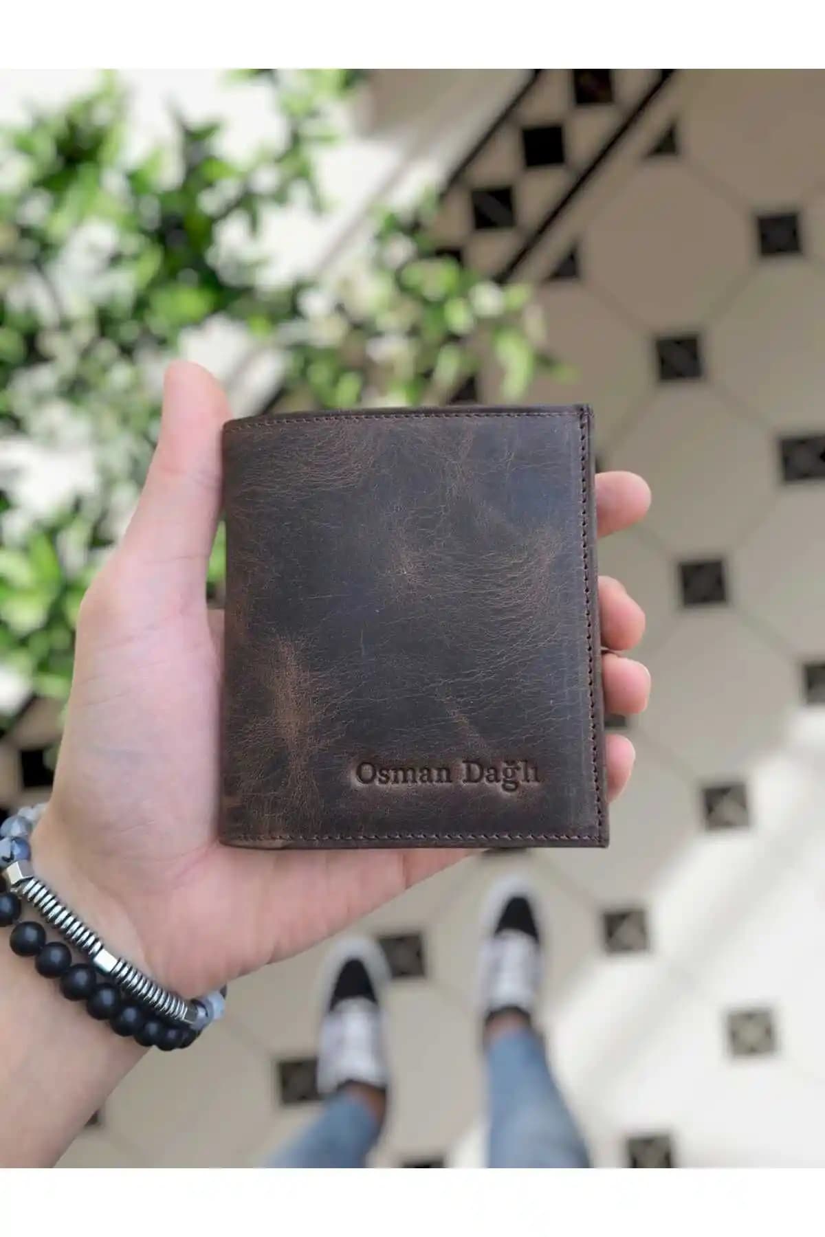 Visso 114 Hakiki Deri Erkek ve Kadın Kullanımı İçin Çok Fonksiyonlu Cüzdan ve Çanta