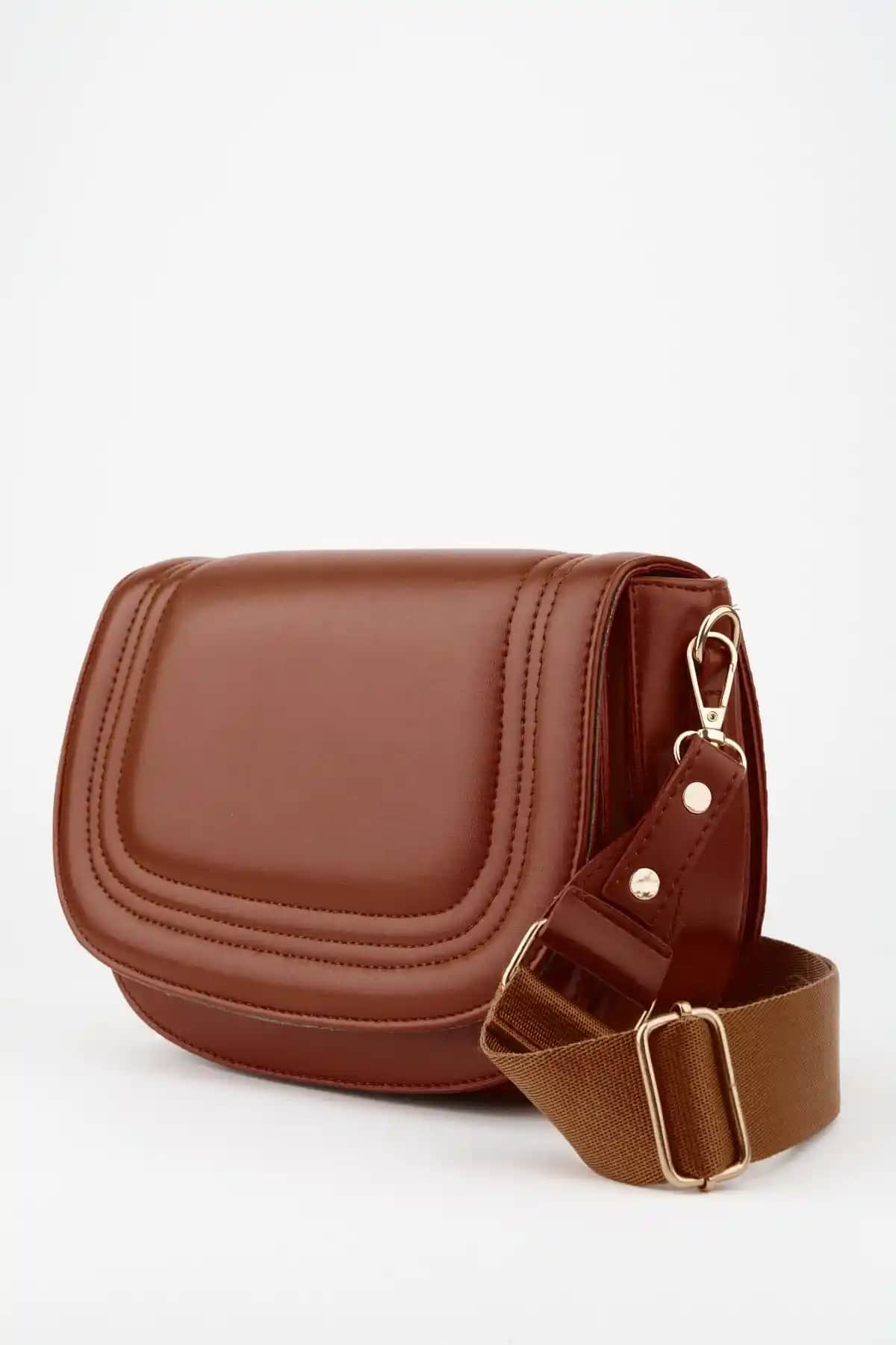 Vivaq Kadın Taba 5 Bölmeli Astarlı Kapaklı Çıt Çıt Kapama El ve Omuz Çantası