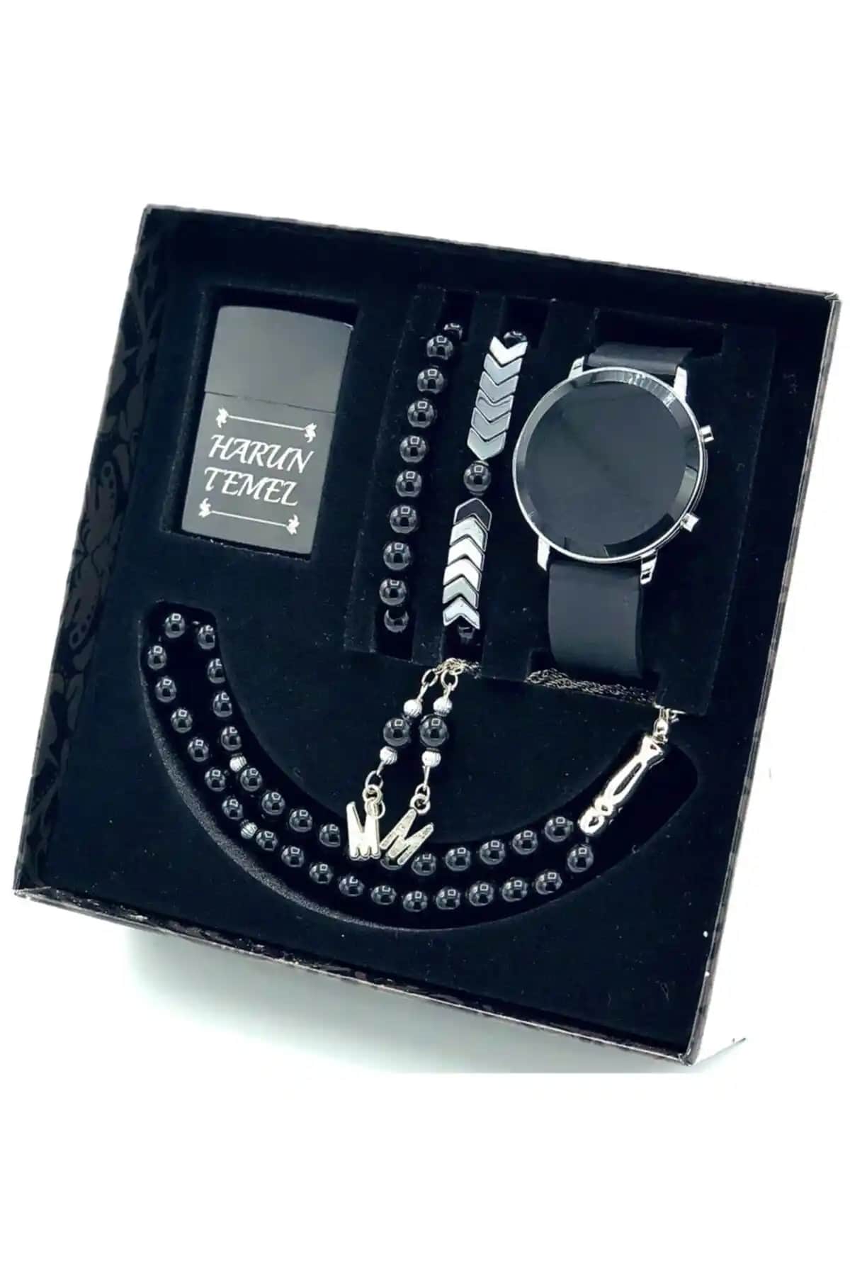 Wesscollection Erkek Su Geçirmez Kol Saati ve Aksesuar Seti Günlük ve Özel Kullanım İçin