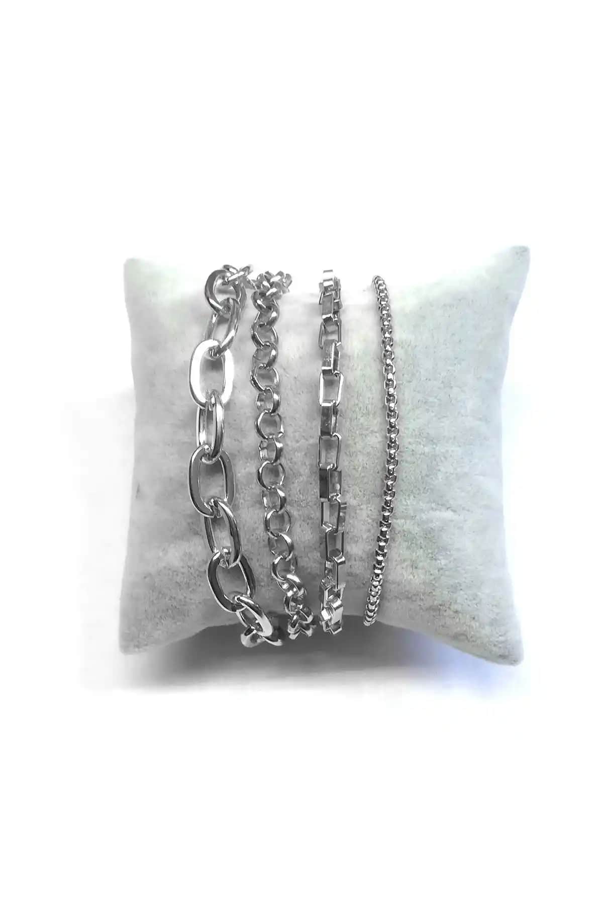 X-Lady Accessories Kadın Gümüş Bileklik Seti Zarif ve Dayanıklı Tasarım