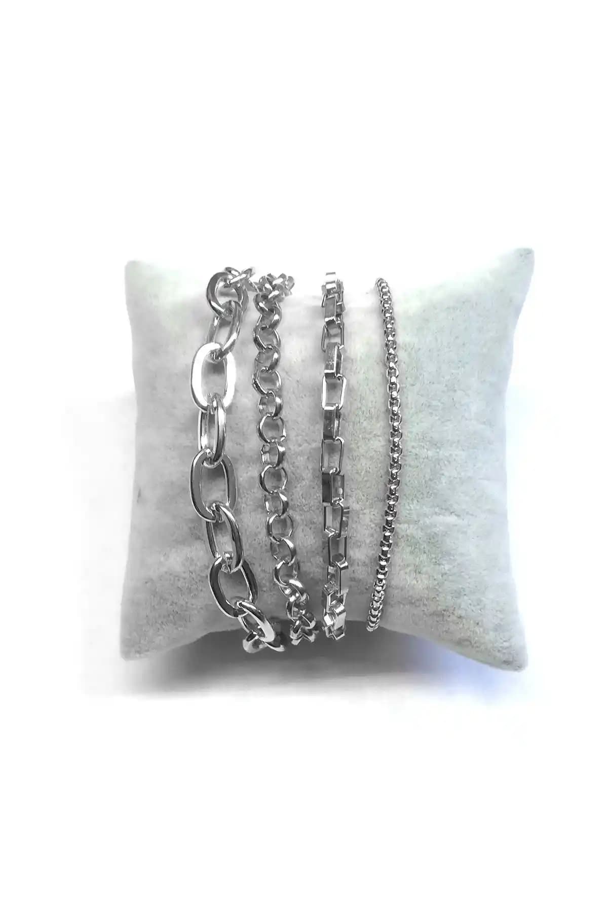 X-Lady Accessories Kadın Gümüş Bileklik Seti Zarif ve Dayanıklı Tasarım