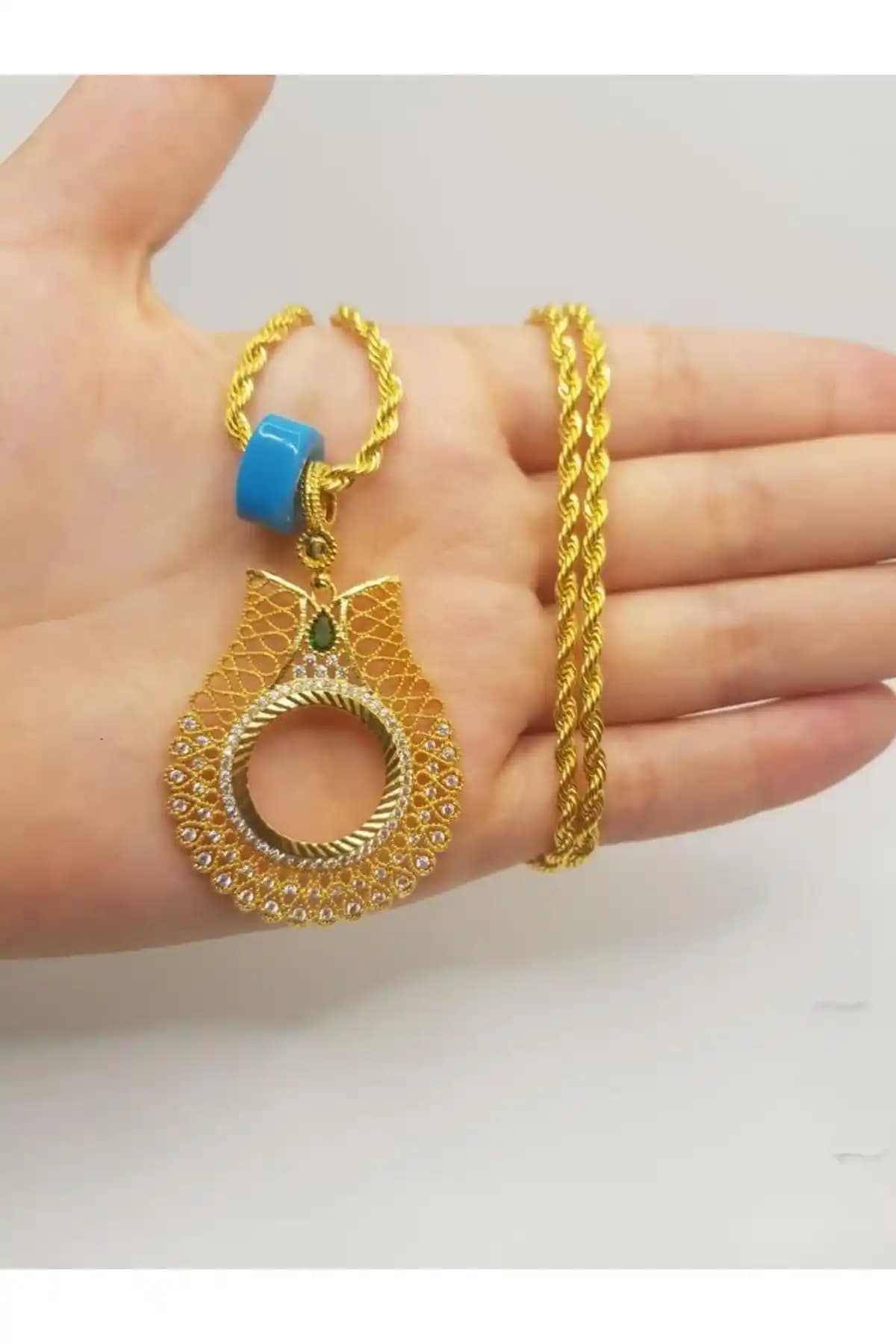 Yılmaz Gold 24 Ayar Altın Kaplama Lale Model Çeyrek Çerçeve Tasarım Kolye