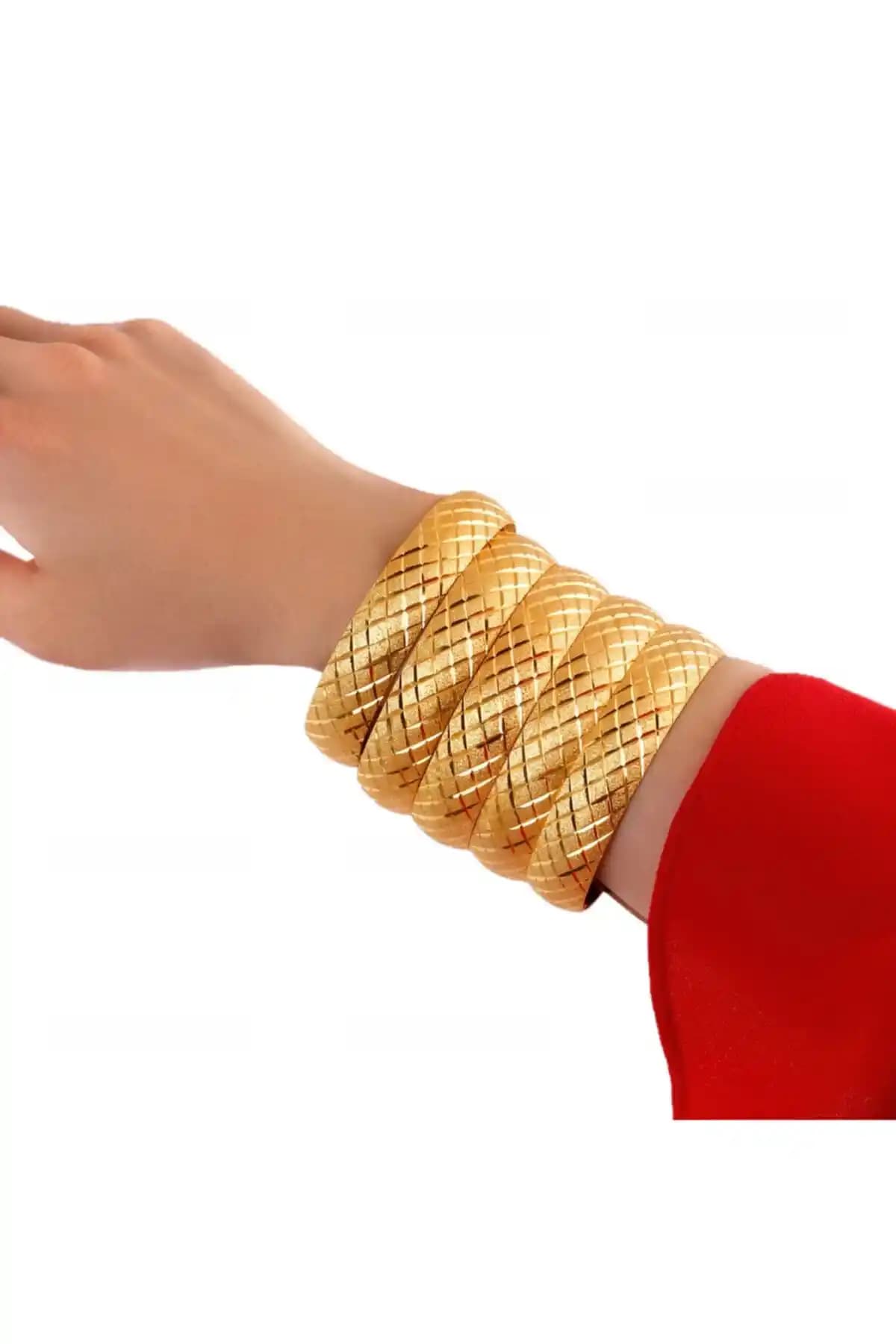 Yılz Gold İmitasyon 22 Ayar Altın Kaplama Bilezik Modern ve Şık Tasarım