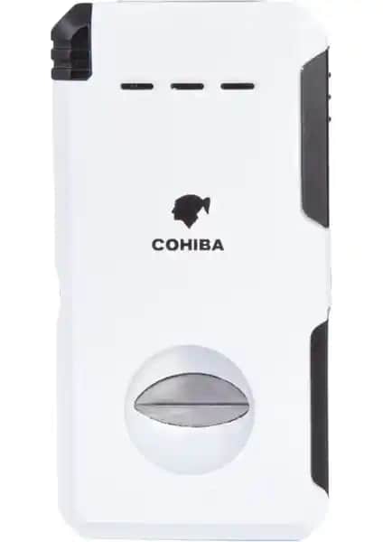 Cohiba Çift Torch Beyaz Metal Puro Çakmağı: Şık Tasarım ve Gelişmiş Teknolojiyle Üstün Performans