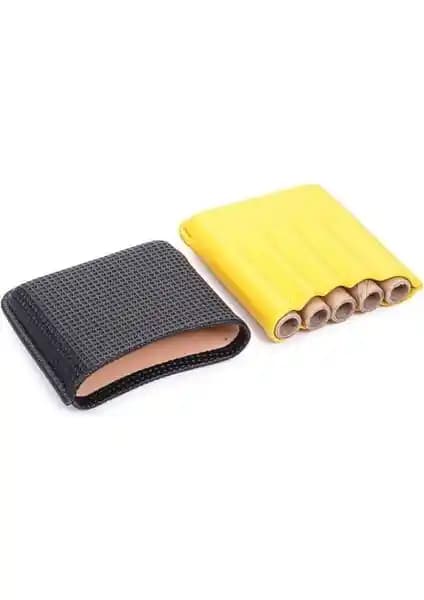 Cohiba Sarı-Siyah Deri Toscanello Kılıfı: Şık ve Fonksiyonel Sigara Aksesuarı