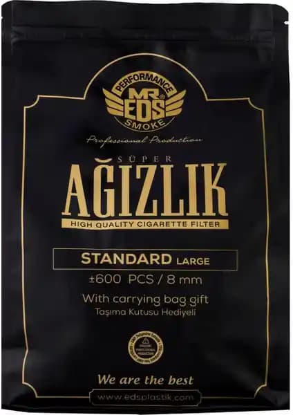 Eds Plastik 600 Adet Standart Sigara Ağızlığı Ekonomik ve Güvenli Kullanım İçin Uygun