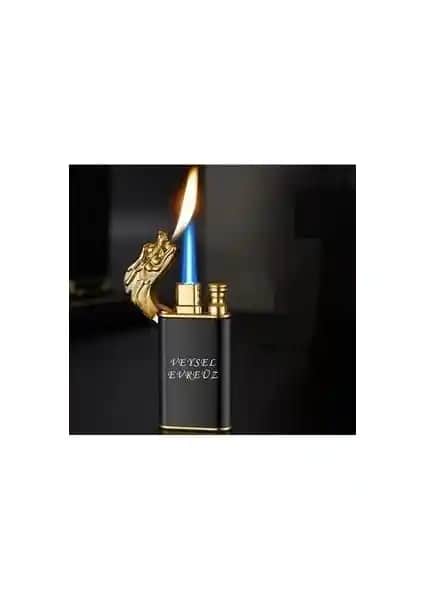 Evreüz Kişiye Özel Ejderha Figürlü Çift Alev Çakmak Güçlü Tasarım ve Güvenli Kullanım İmkanıyla