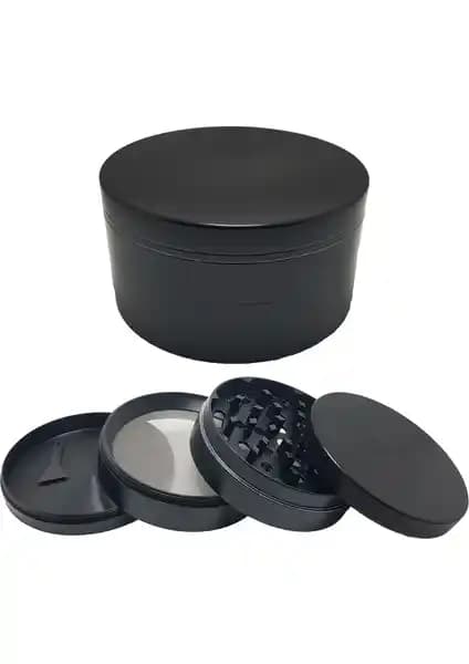 Falconetti Siyah 75 Mm 4 Katlı Herbal Grinder Baharat ve Ot Öğütücü