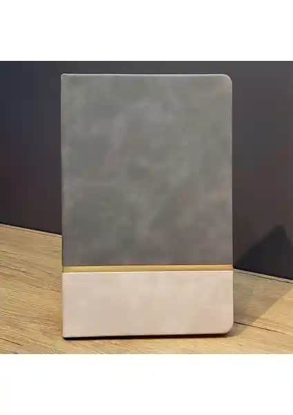 Gri Gold Detaylı Deri Hatıra Defteri: Şık ve Dayanıklı Kişisel Anı Saklama Çözümü