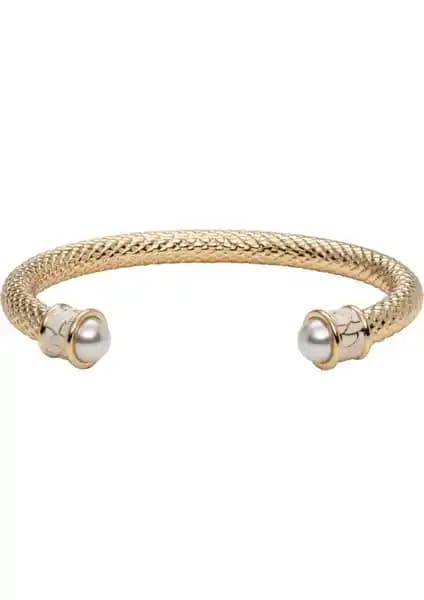 Halcyon Days Salamander Pearl Gold Torque Bangle Bileklik Şıklık ve Zarafetin Modern Yansıması