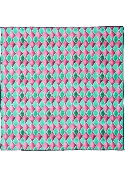 Kadınlar İçin Çok Yönlü Fuşya Yeşil Bandana Fular Şık ve Modern Tasarım