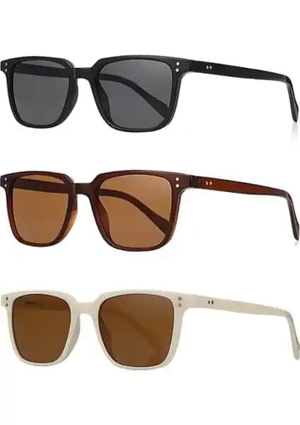 Kinary Unisex Güneş Gözlüğü 3'lü Seti ile Şıklık ve Koruma Bir Arada