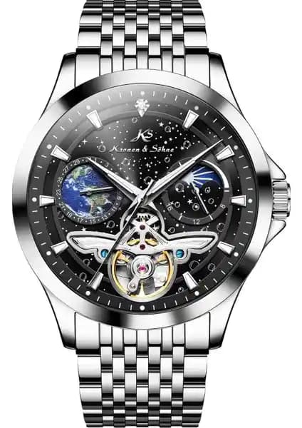 Kronen & Söhne KS7009 Day Night Tourbillon Mekanik Erkek Saatleri: Zarif ve Fonksiyonel Tasarım