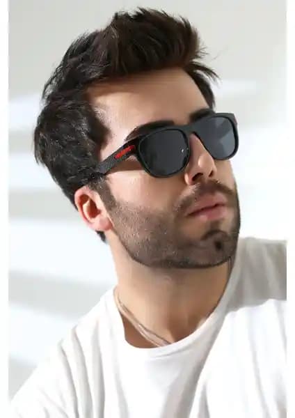 Lozzo Erkek Kare Aksesuarlı Polarize Güneş Gözlüğü Şıklık ve Fonksiyonellik Sunan Tasarım
