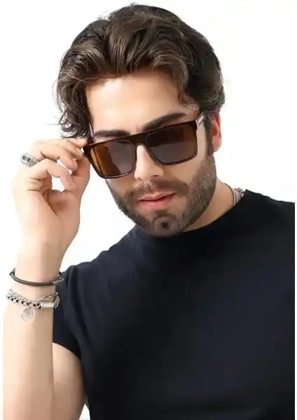 Lozzo erkek kare güneş gözlüğü modern tasarım ve üstün koruma özellikleriyle dikkat çeker