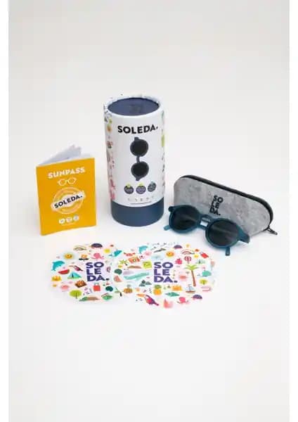 Soleda 3-6 Yaş Çocuk Güneş Gözlüğü Denim Blue Güvenli ve Şık Tasarım