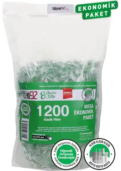 Süzen92 Yeşil 8 Delikli Sigara Filtresi ile Daha Sağlıklı ve Konforlu İçim Deneyimi