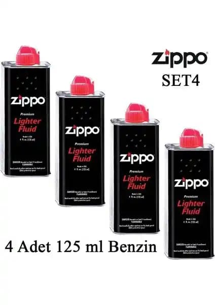 Zippo Çakmak Benzini Dört Adet Paket ile Güvenilir ve Uzun Süreli Kullanım İmkanı