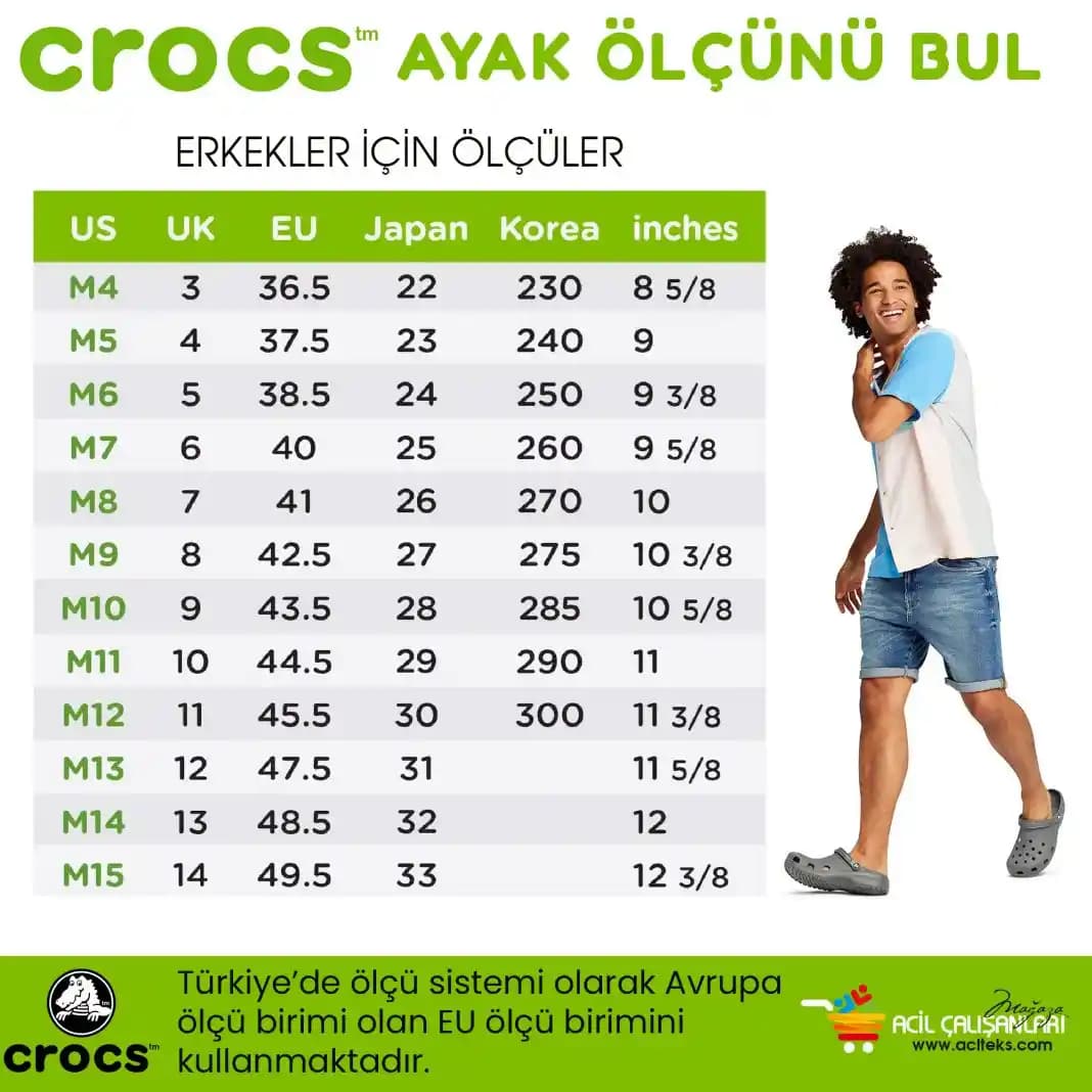 Crocs Ayakkabı Ölçüsü Hakkında Bilinmesi Gerekenler ve Doğru Ayak Ölçüsü Alımı