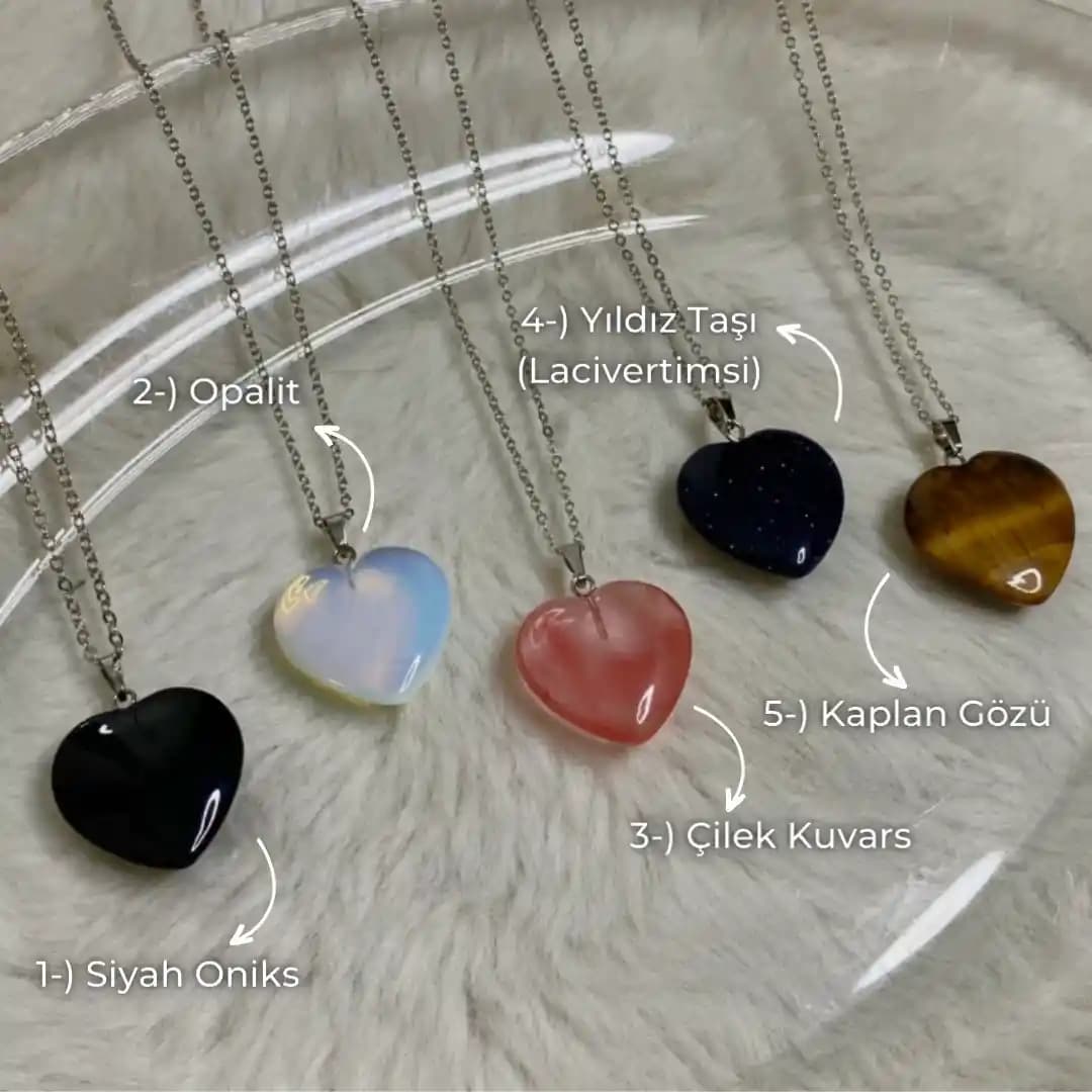 Doğal Taş Kolye Kalp Tasarımları: Estetik ve Anlamı Birleştiren Aksesuarlar