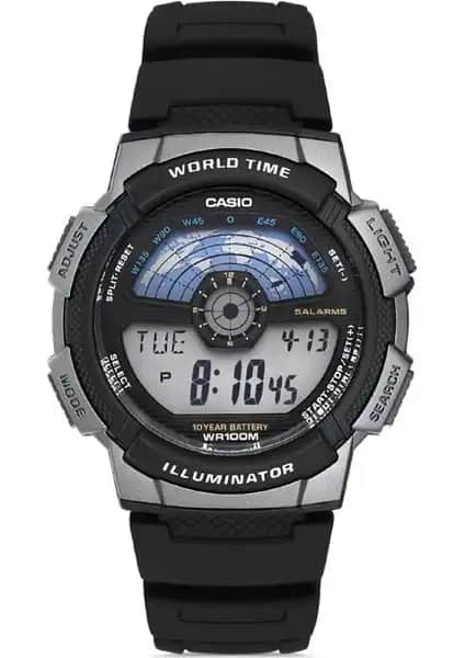 Casio AE-1100W-1AVDF Erkek Kol Saati: Dayanıklı ve Çok Fonksiyonlu Modern Tasarım