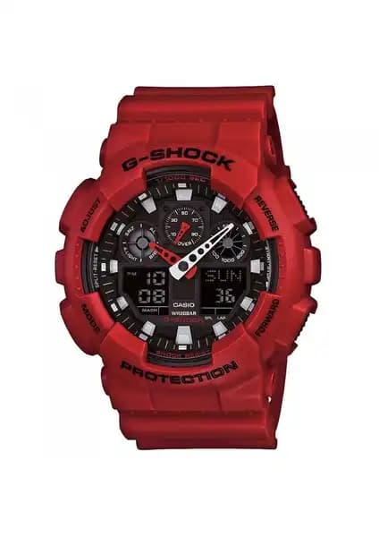 Casio GA-100B-4ADR Erkek Spor ve Günlük Kullanım Dayanıklı Kol Saati