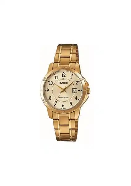 Casio LTP-V004G-9BUDF Kadın Şık ve Dayanıklı Altın Sarısı Kol Saati Tasarımı ve Özellikleri