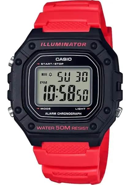 Casio W-218H-4BVDF Erkek Dijital Spor ve Günlük Kullanım Saatleri