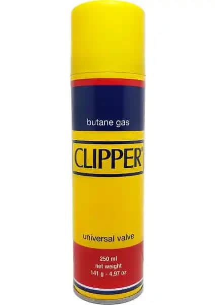 Clipper 250 ml Universal Butane Gazı: Güvenilir ve Yüksek Performanslı Çakmak Yakıtı