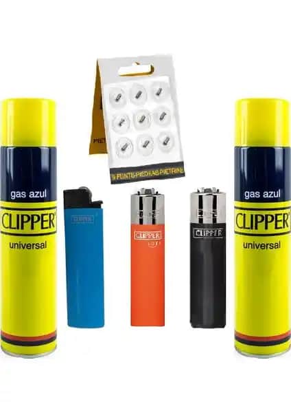 Clipper Taşlı Çakmak Seti: Dayanıklı ve Pratik Kullanım Sunan Çoklu Paket