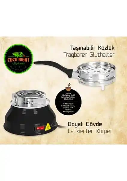 Coco Night Taşınabilir Közlük: Hızlı ve Dayanıklı Nargile Kömür Isıtıcı Aksesuarı