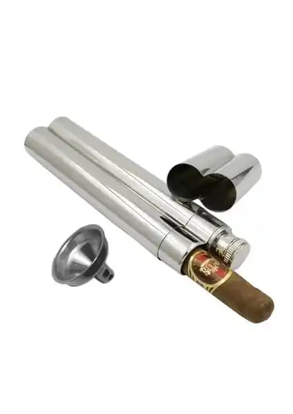 Falconetti Çelik 2'li Kapaklı Puro Kılıfı ve İçki Matarası PS01 Detaylı Tanıtım