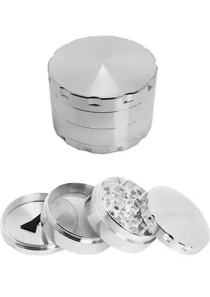 Falconetti Silver 55 Mm Metal Herbal Öğütücü Baharat ve Otlar İçin Dayanıklı Mutfak Aracı