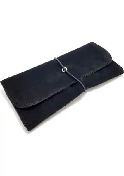 Falconetti Siyah Süet Tütün Kesesi Çantası: Şıklık ve İşlevselliğin Birleştiği Tasarım