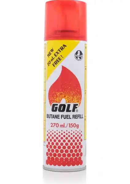 Golf Çakmak Gazı 270 ml Güçlü ve Güvenilir Yanma Deneyimi İçin Uygun Yakıt Kaynağı