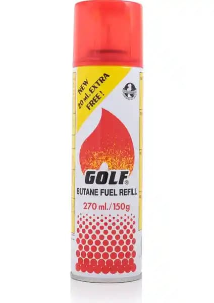 Golf Çakmak Gazı 270 ml Güçlü ve Güvenilir Yanma Deneyimi İçin Uygun Yakıt Kaynağı