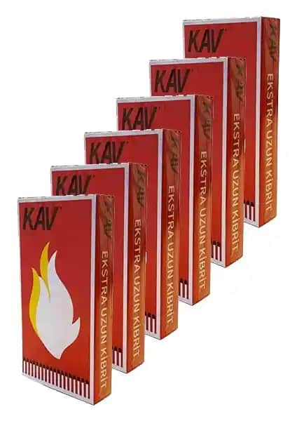 Kav Ekstra Uzun Kibrit 9 cm 6'lı, Güvenli ve Pratik Tutuşmanın En İyi Çözümü