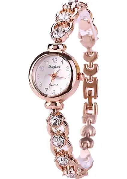 KKmoon Kadın Kuvars Saat Kristal Detaylarıyla Zarif ve Dayanıklı Tasarım