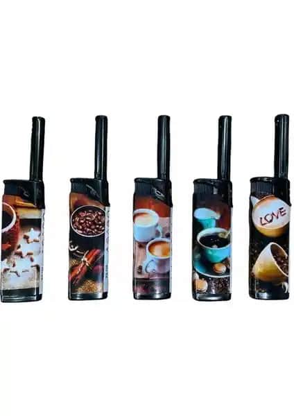 Leva Mutfak Çakmağı Desenli Kısa KA-108: Güvenli ve Şık Çok Amaçlı Çakmak