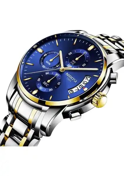 Nibosi Su Geçirmez Paslanmaz Çelik Erkek Kol Saati ile Şıklık ve Fonksiyonellik Bir Arada