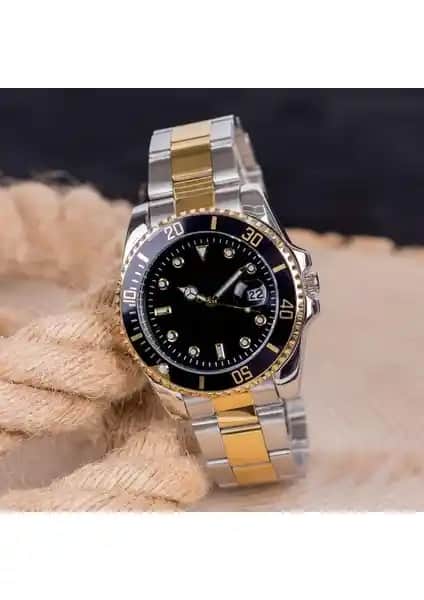Saattino Takvimli Güğüş Gold Çelik Kordonlu Siyah Kadranlı Erkek Kol Saati Analizi ve Özellikleri